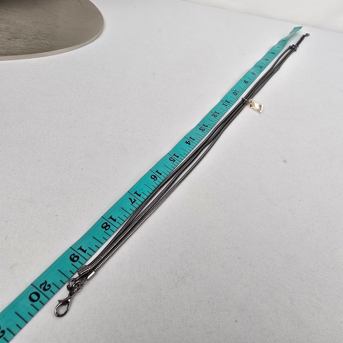 Sarah Pacini Black Chain Crystal Cut Pendant Necklace