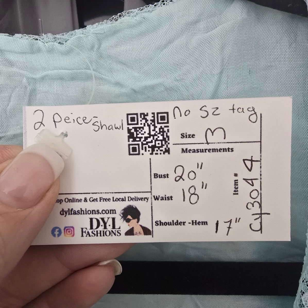 Vintage Blue Lace Pleated Maxi Dress & Cropped Lace Jacket Size M