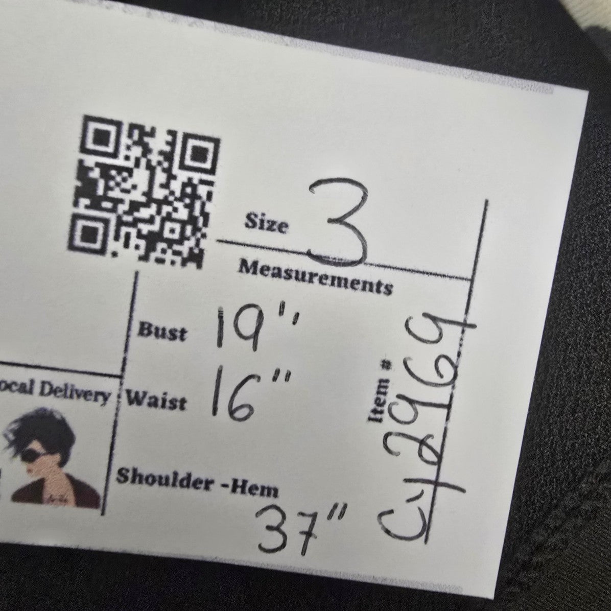 Quinze heures Paris Trente Black & Cream Sheath Dress Size M