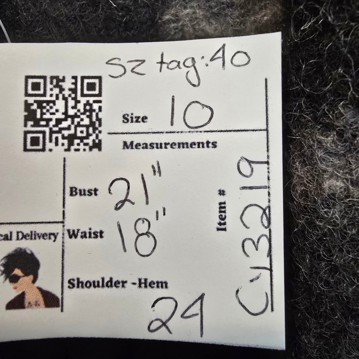 Vex Collection Black Wool Button Up Jacket Size 10