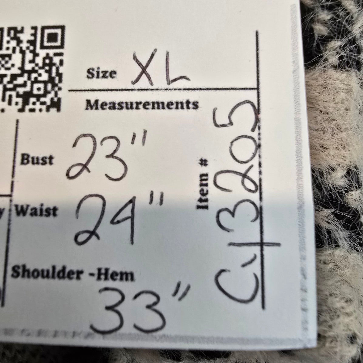 William Rast Cream Plaid Knit Vest Size XL