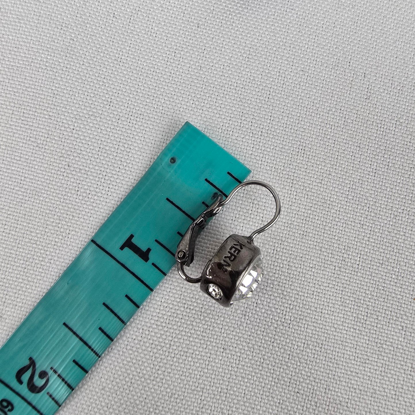 Dyrberg Kern Black Faceted Stone Drop Earrings