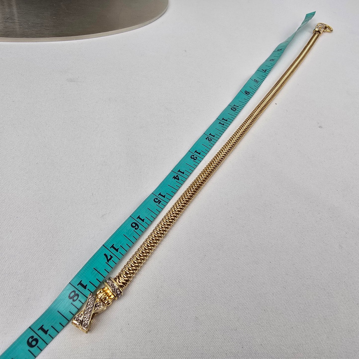 Vintage Avon 80s Gold Link Snake Chain Necklace