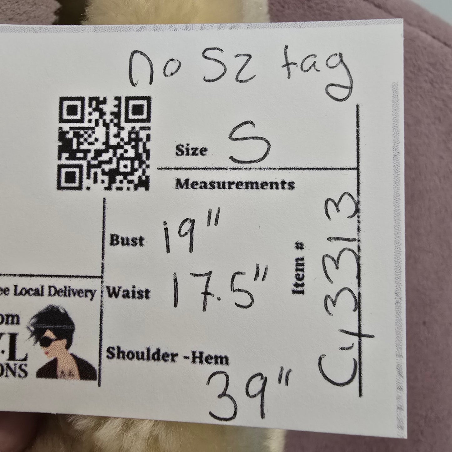 Vintage Knock the Mandoo Pink Faux Shearling Coat Size S