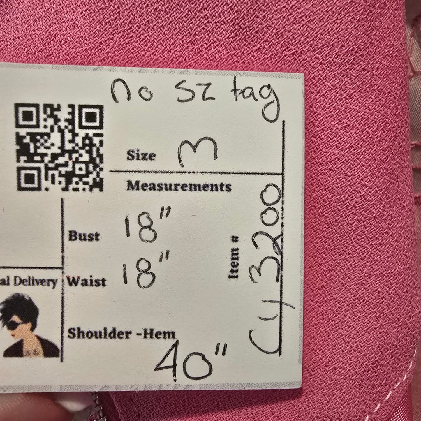 Vintage 60s Pink Sequined Neckline Shift Dress Size M