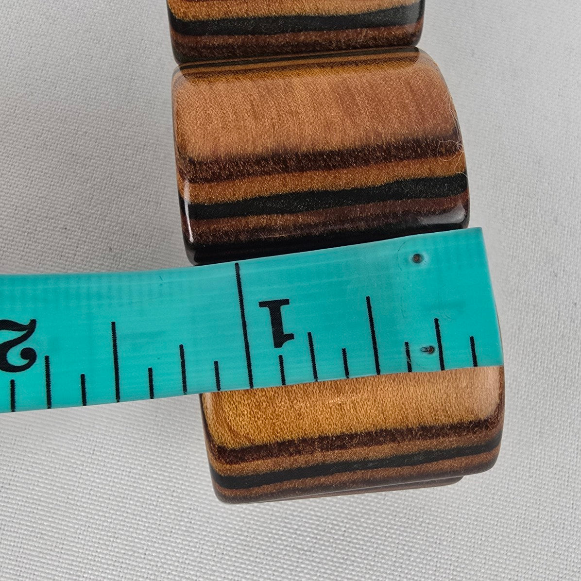 Carved Wood Stretch Bracelet