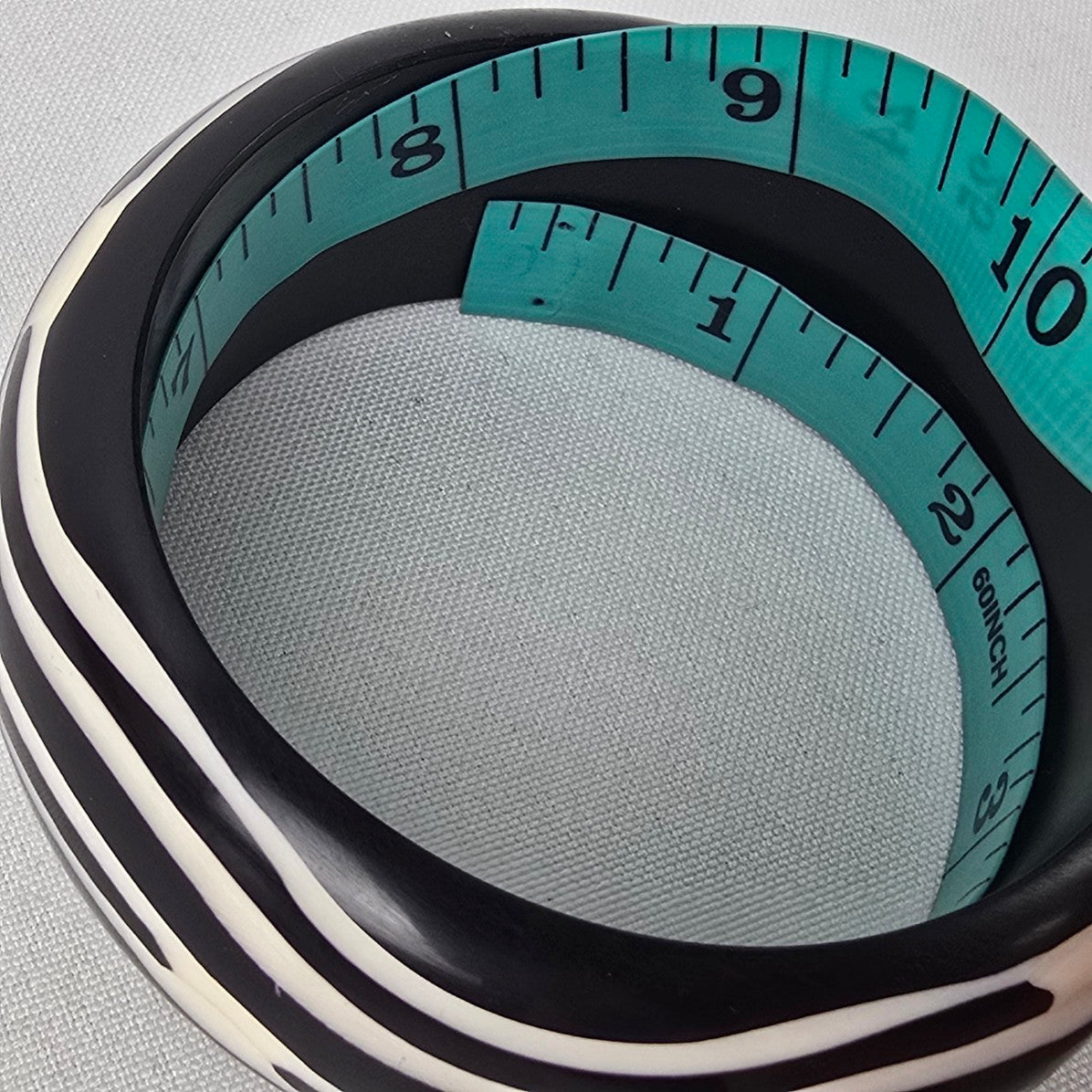 Black & White Carved Bangle Bracelet