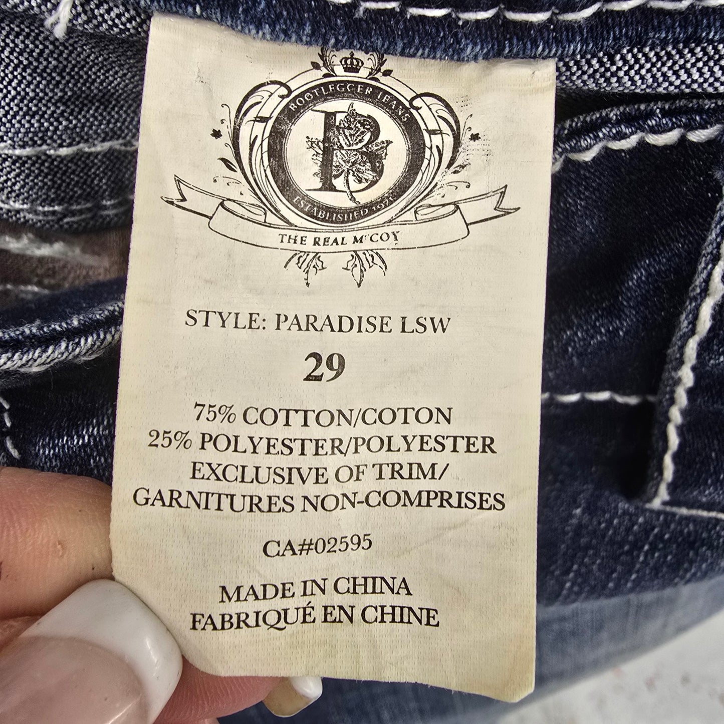 Vintage Y2K Bootlegger The Real McCoy Paradise Straight Leg Jeans Size 29
