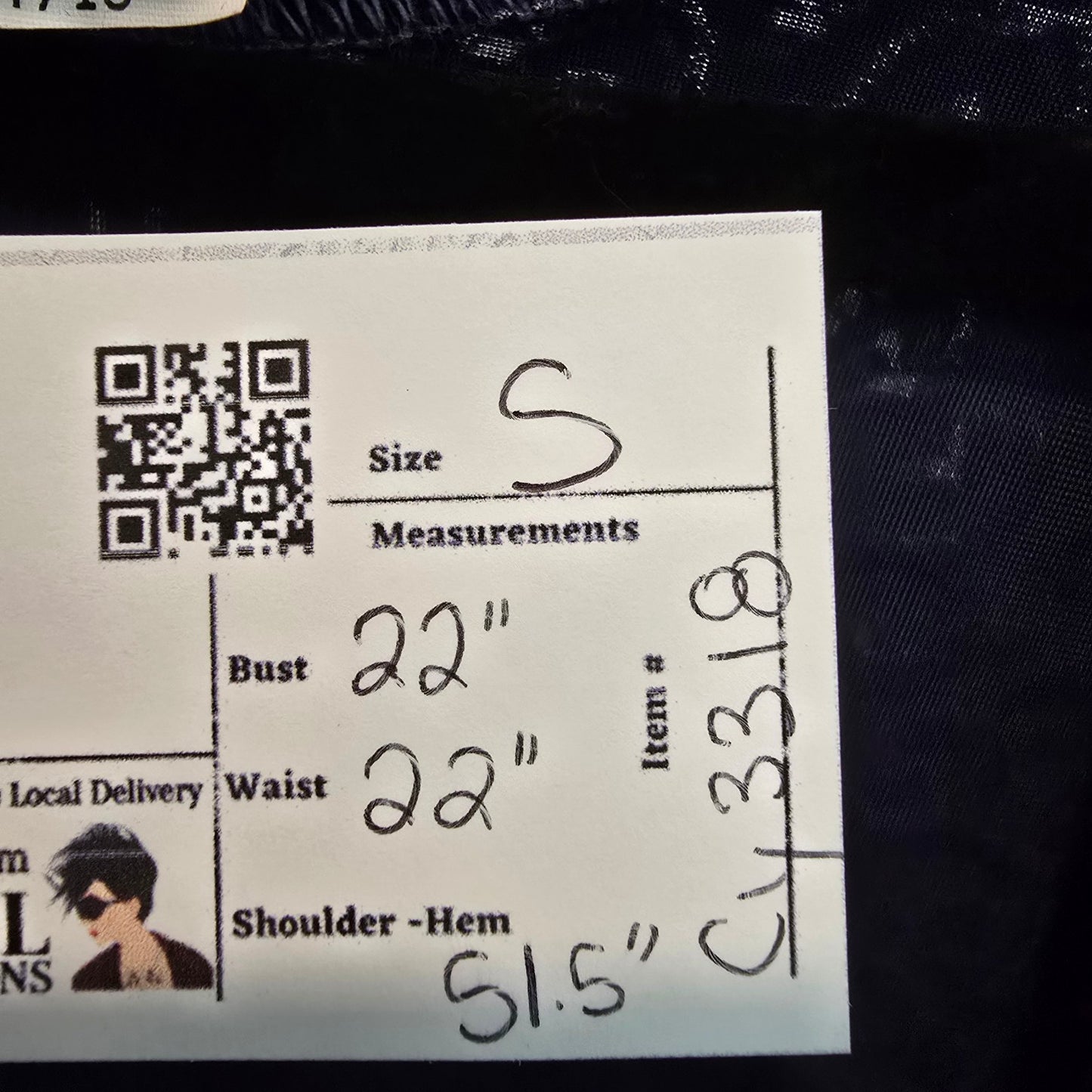 Vintage Di Marco Blue Long Line Vest Size S