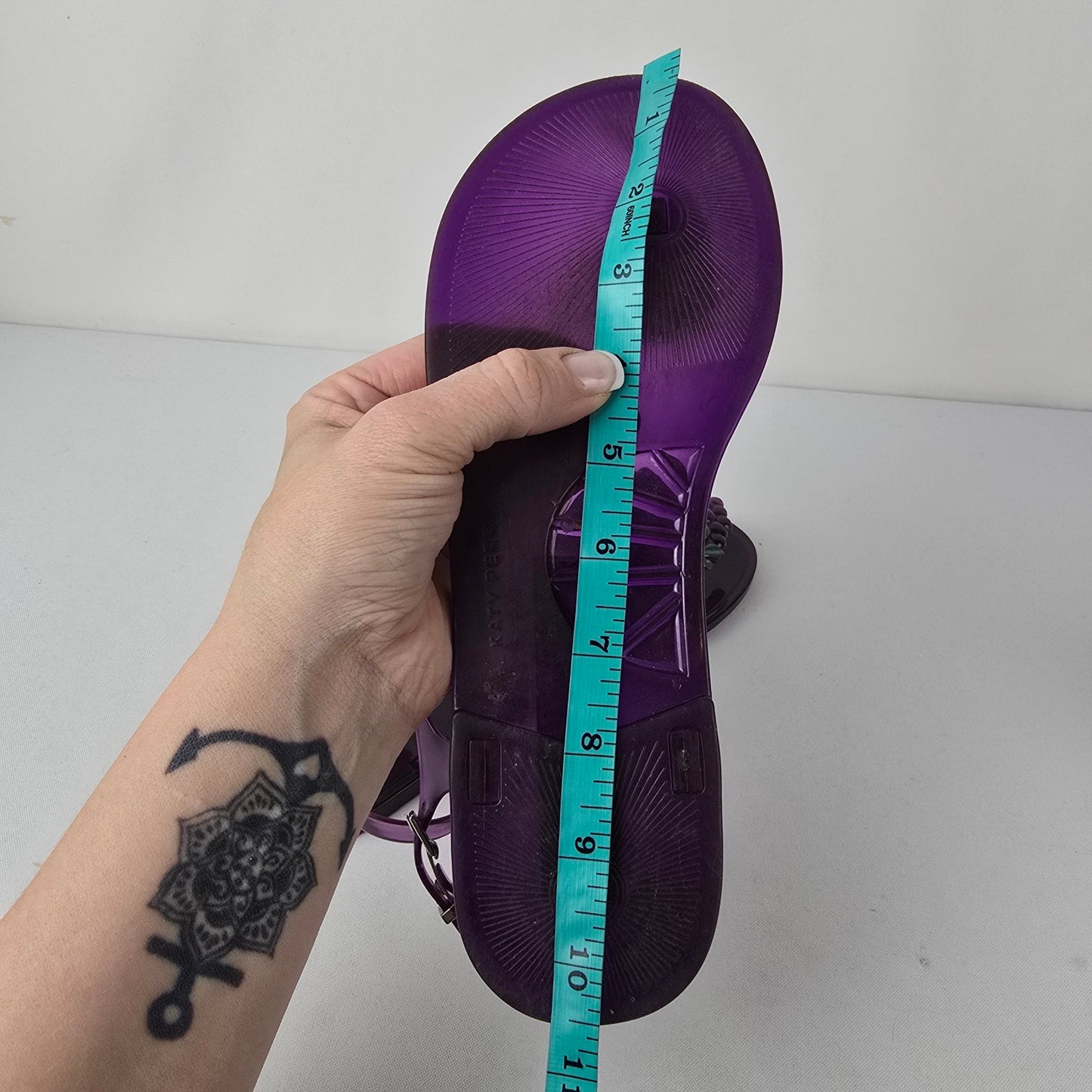 Katy Perry Purple Gel Open Toed Grape Smell Jelly Sandals Size 10