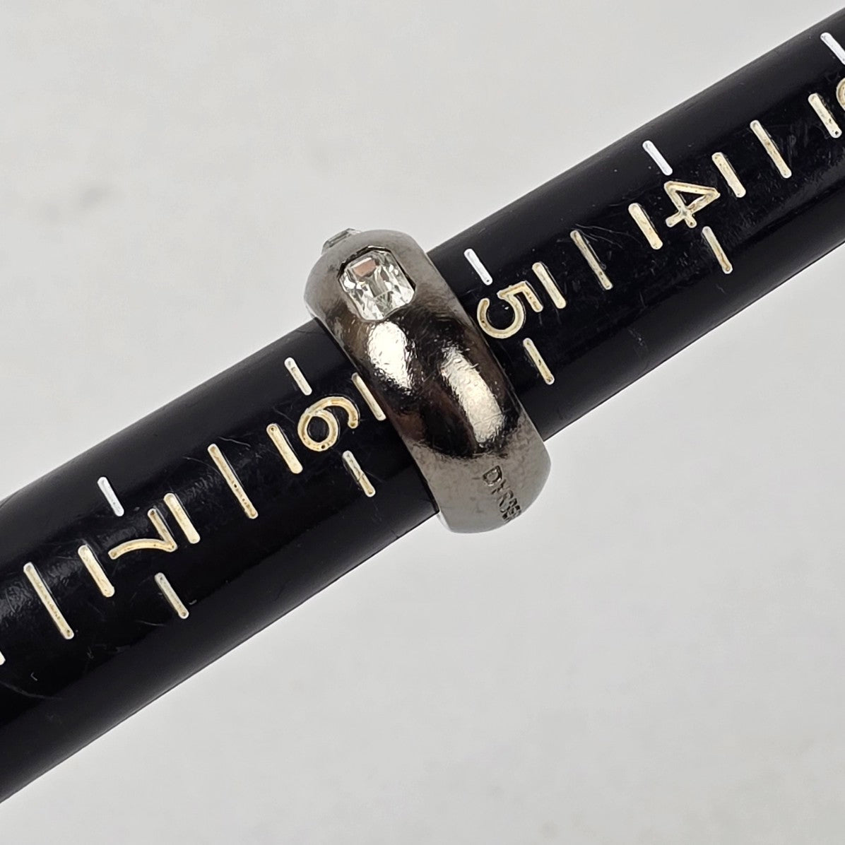 Dyrberg Kern Black Crystal Chucky Ring Size 5.5