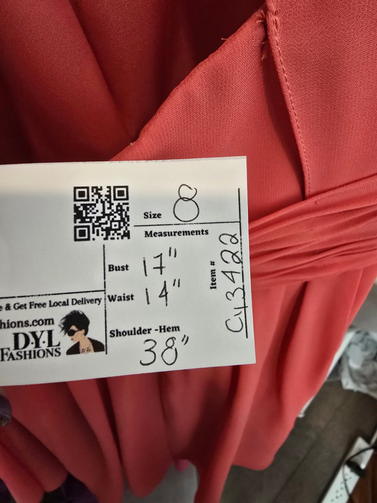 Sorella Vita Coral Bridesmaid Event Dress Size 8