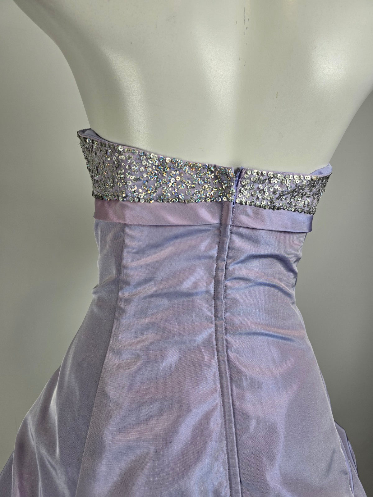 Alfred Angelo Purple Sequined Grad Dress Size M/L