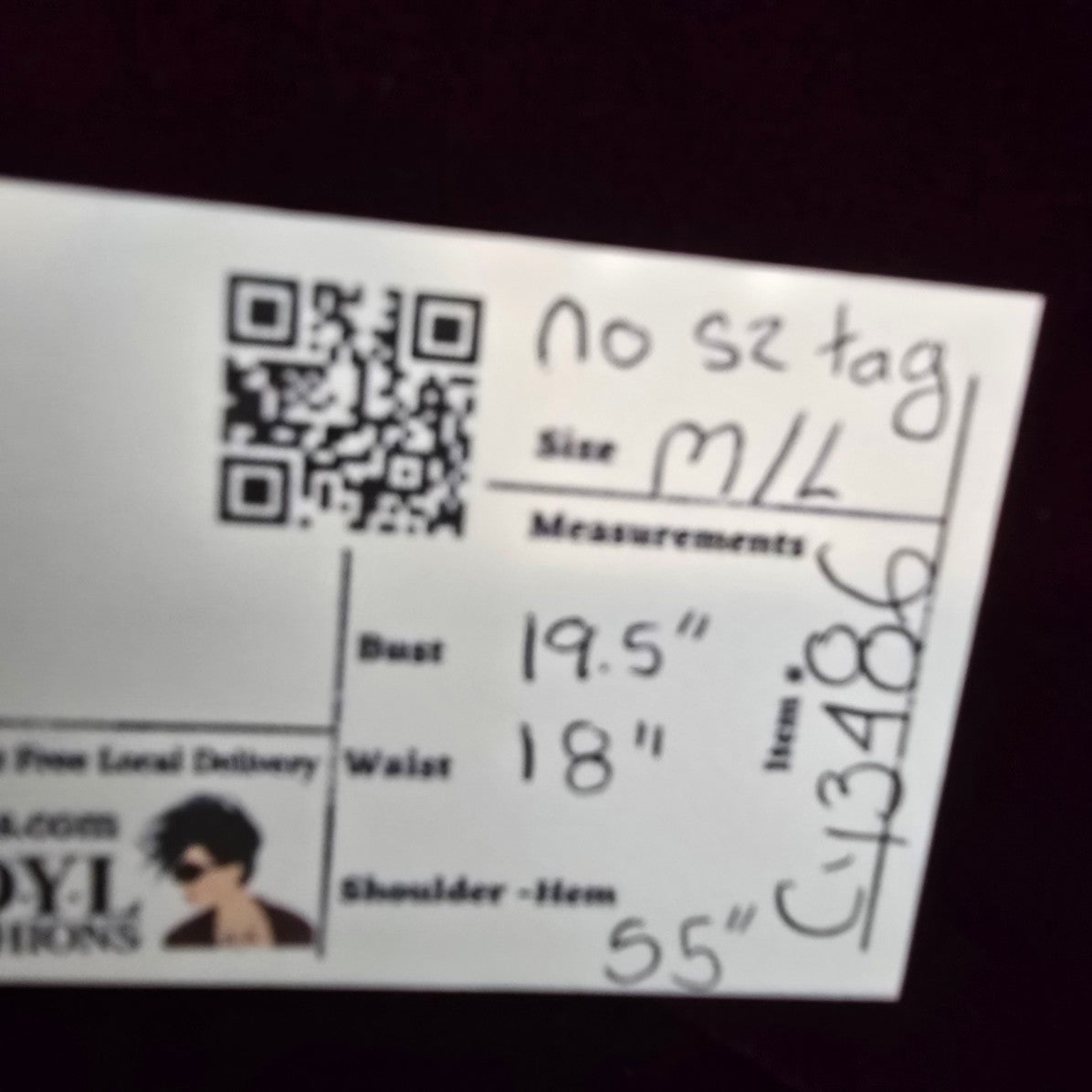 Vintage Purple Velvet Empire Waist Event Dress Size M/L