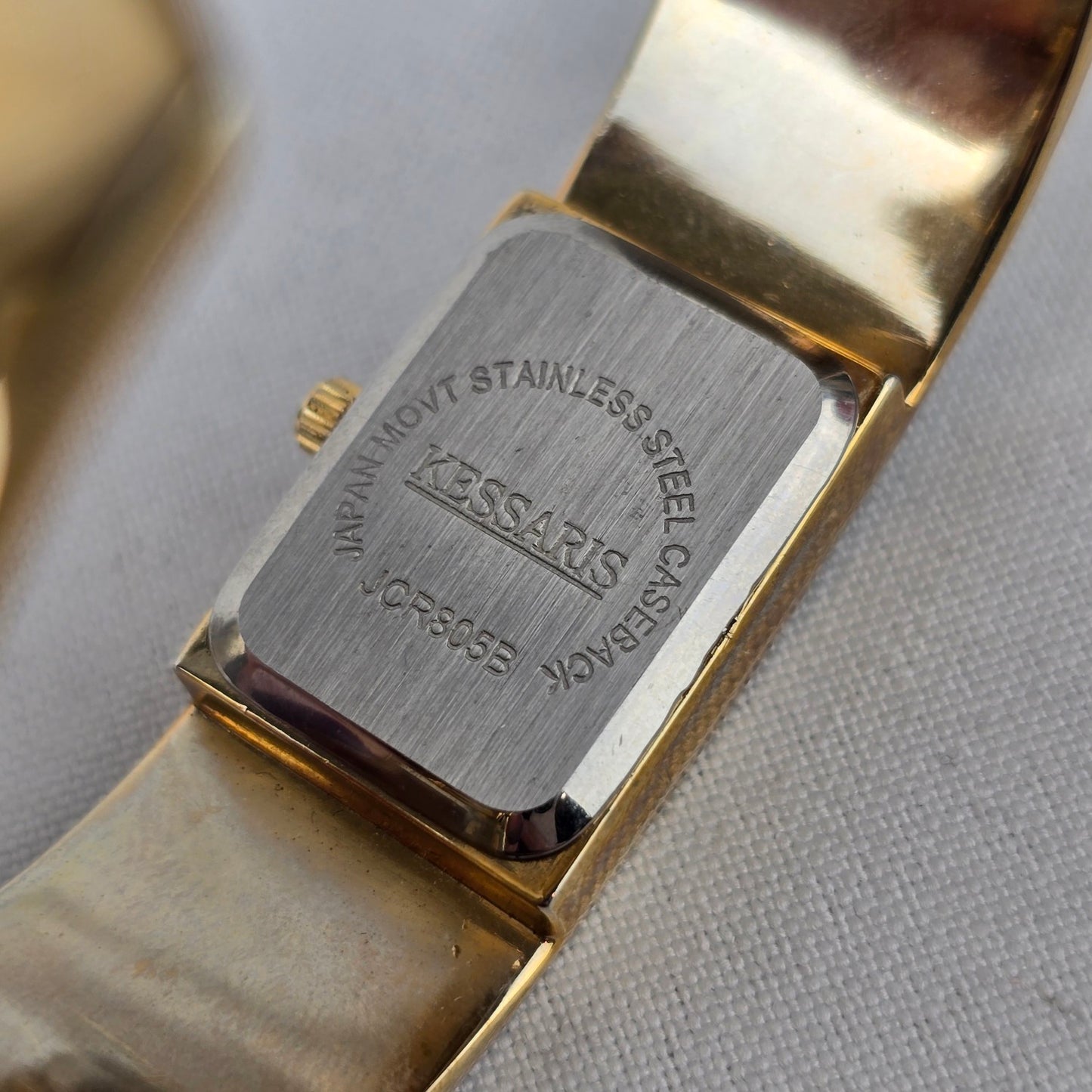 Kessaris Footprints in the Sand Multi Tone Hinge Watch