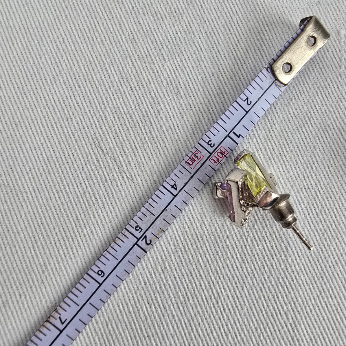 925 Sterling Silver Gemstone Crystal Pendant Necklace Earring Set