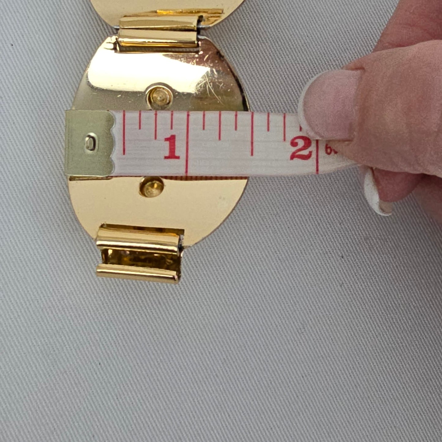 Vintage Gold Tone Statement Bracelet Signed Paris Chunky Hinged Cuff Bold