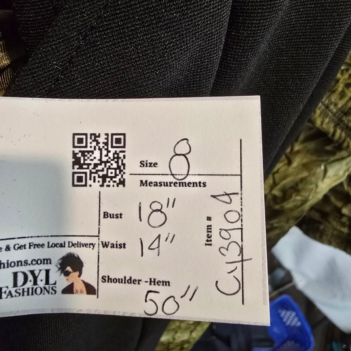 Vintage Dramatix Black Evening Dress Size 8