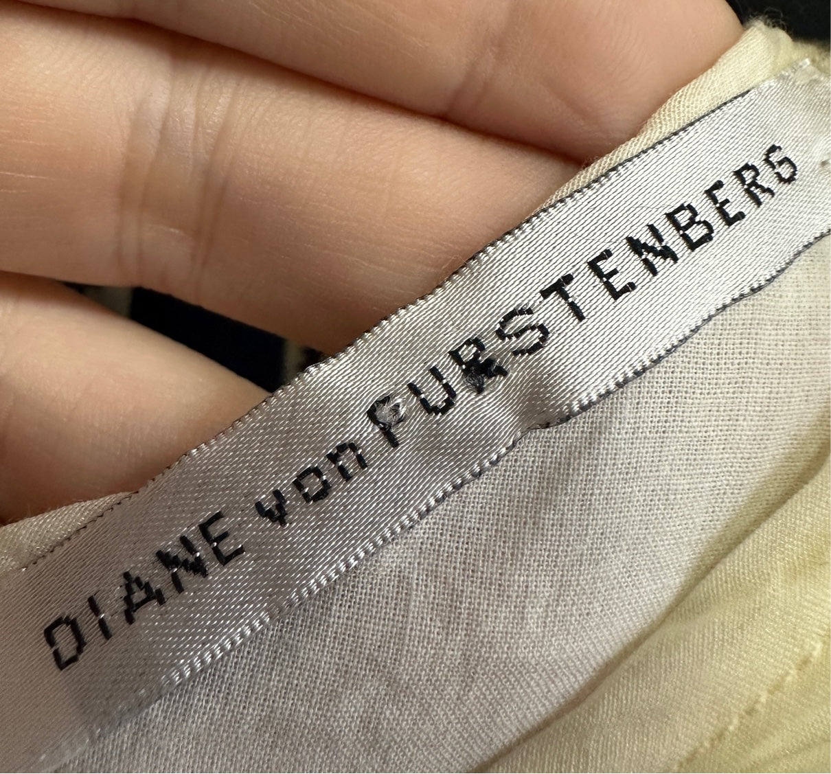 Diane Von Furstenberg Cream Cotton Floral Baby Doll Dress Size S