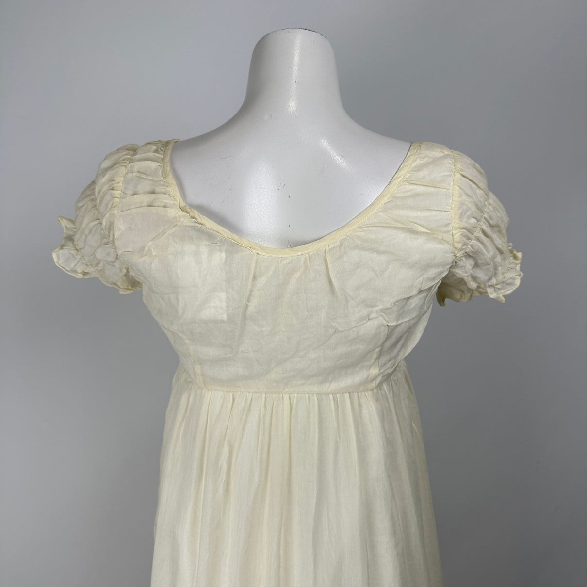 Diane Von Furstenberg Cream Cotton Floral Baby Doll Dress Size S