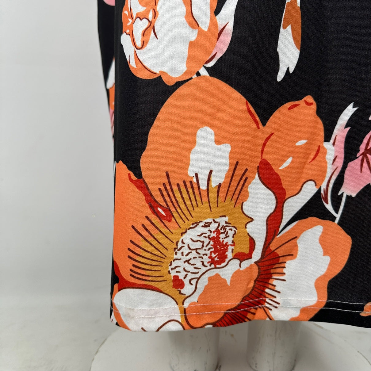 Emery Rose Orange Floral Maxi Dress Size L