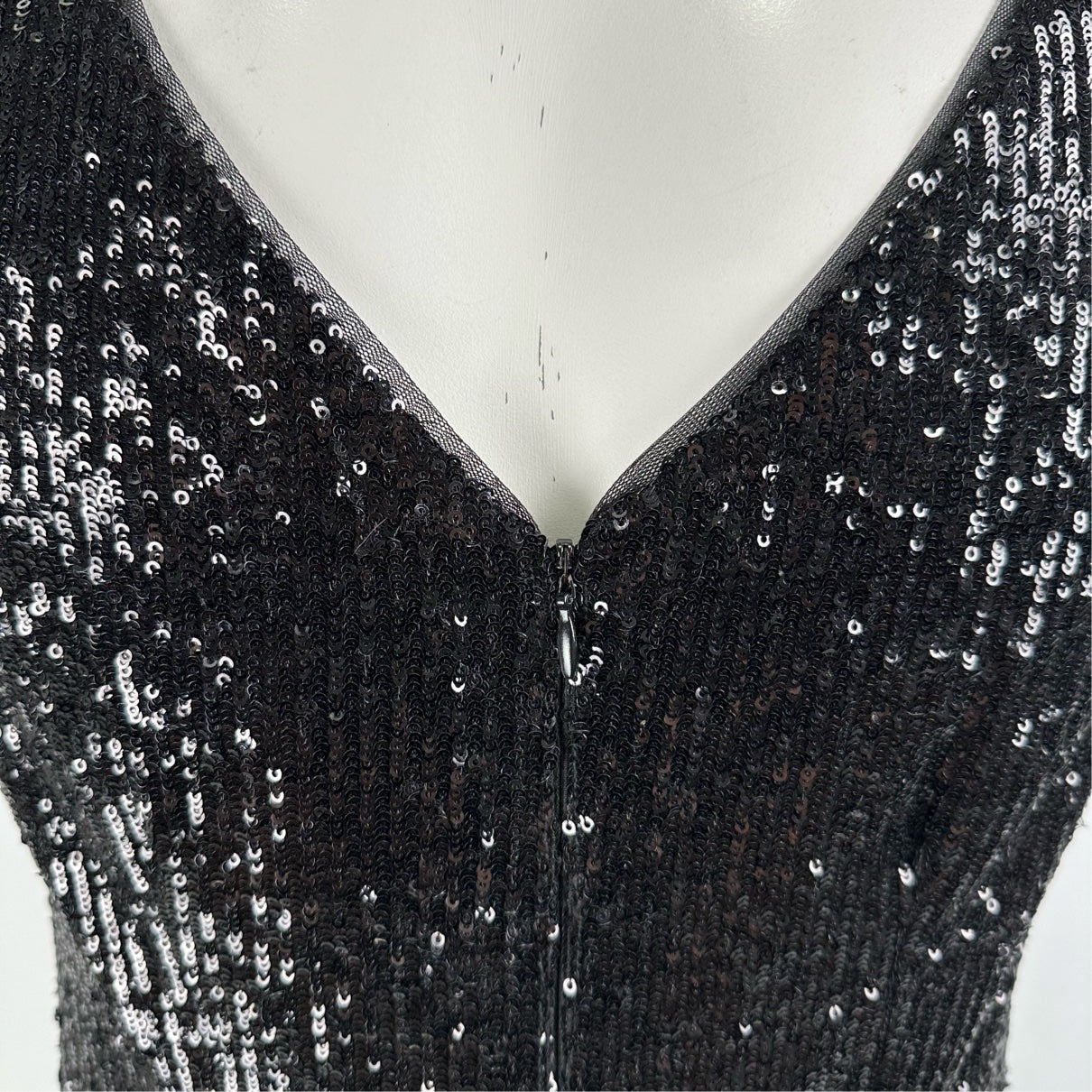 Dekode Black Floral Sequined Mini Dress Size 8