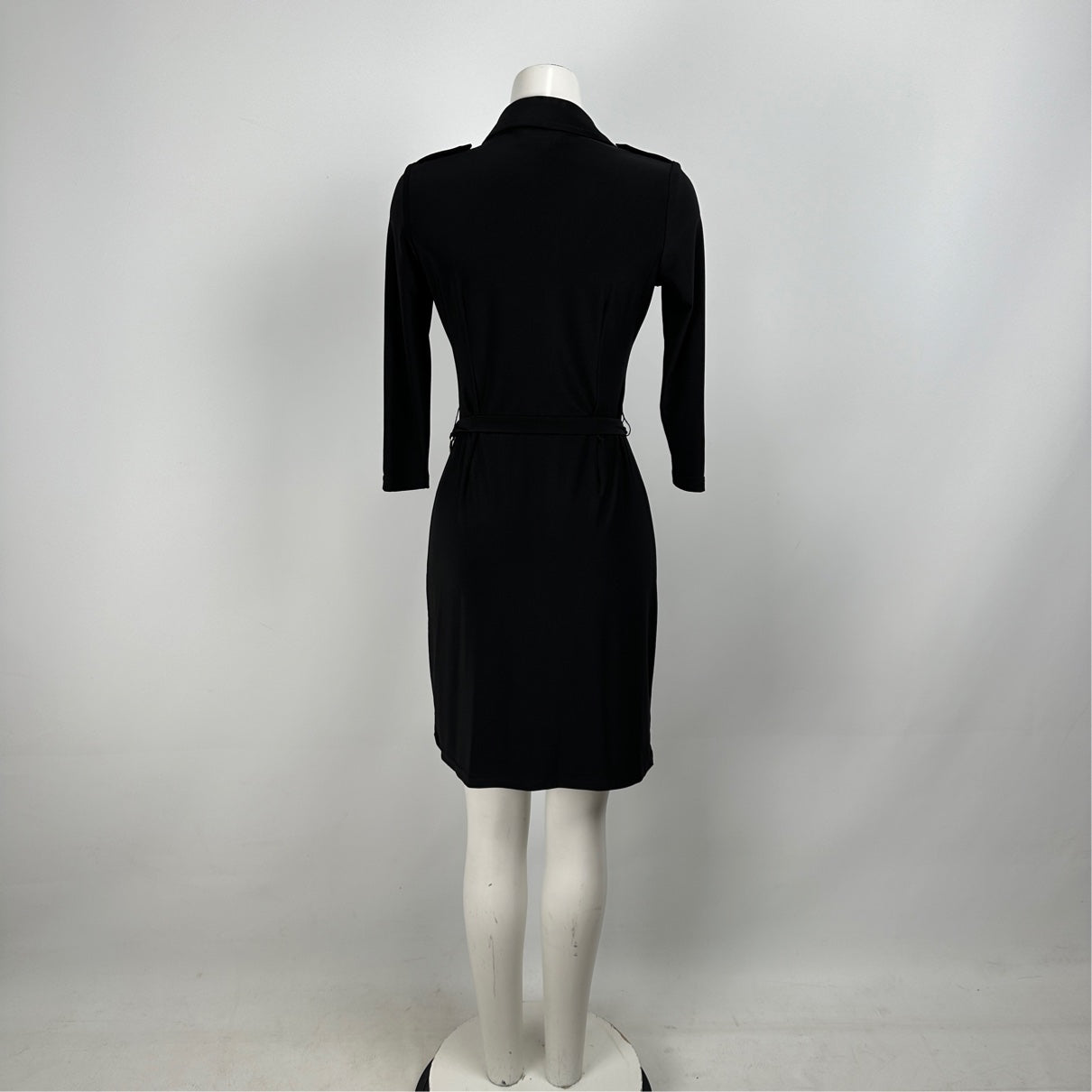 Joseph Ribkoff Black Button Up Shirt Dress Size 8
