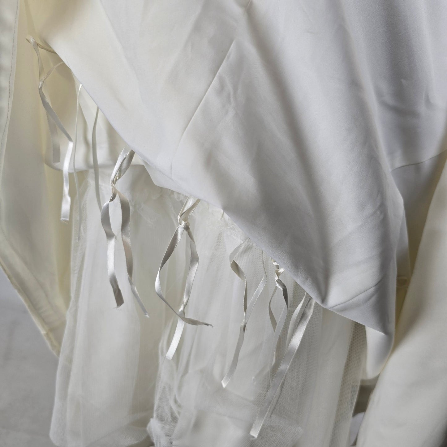 White with Brown Corsett Mermaid Wedding Gown Size S/M