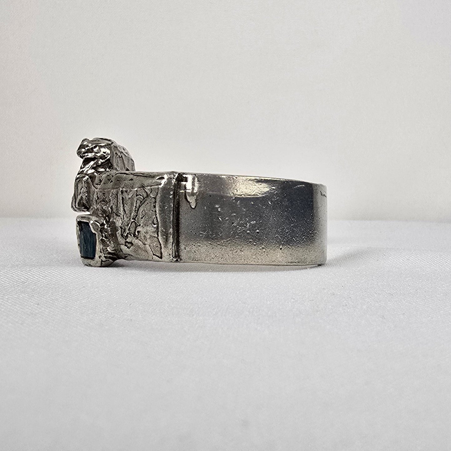 NES Montreal Silver & Blue Cuff Bracelet