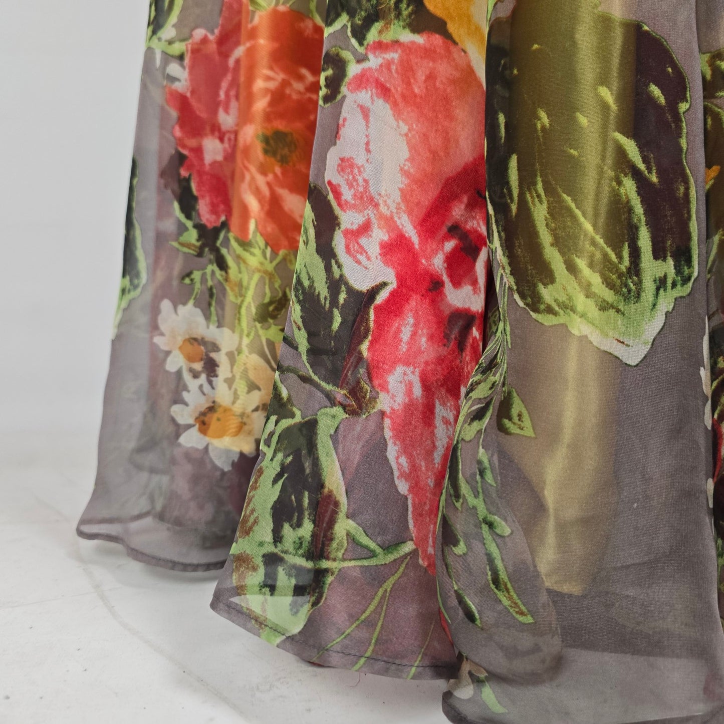 Tony Bowls Evening Grey Floral Grad Event Gown Size 12