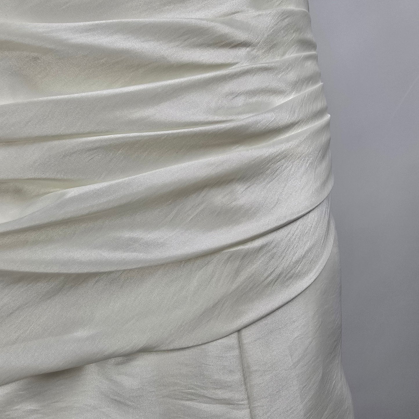 White with Brown Corsett Mermaid Wedding Gown Size S/M