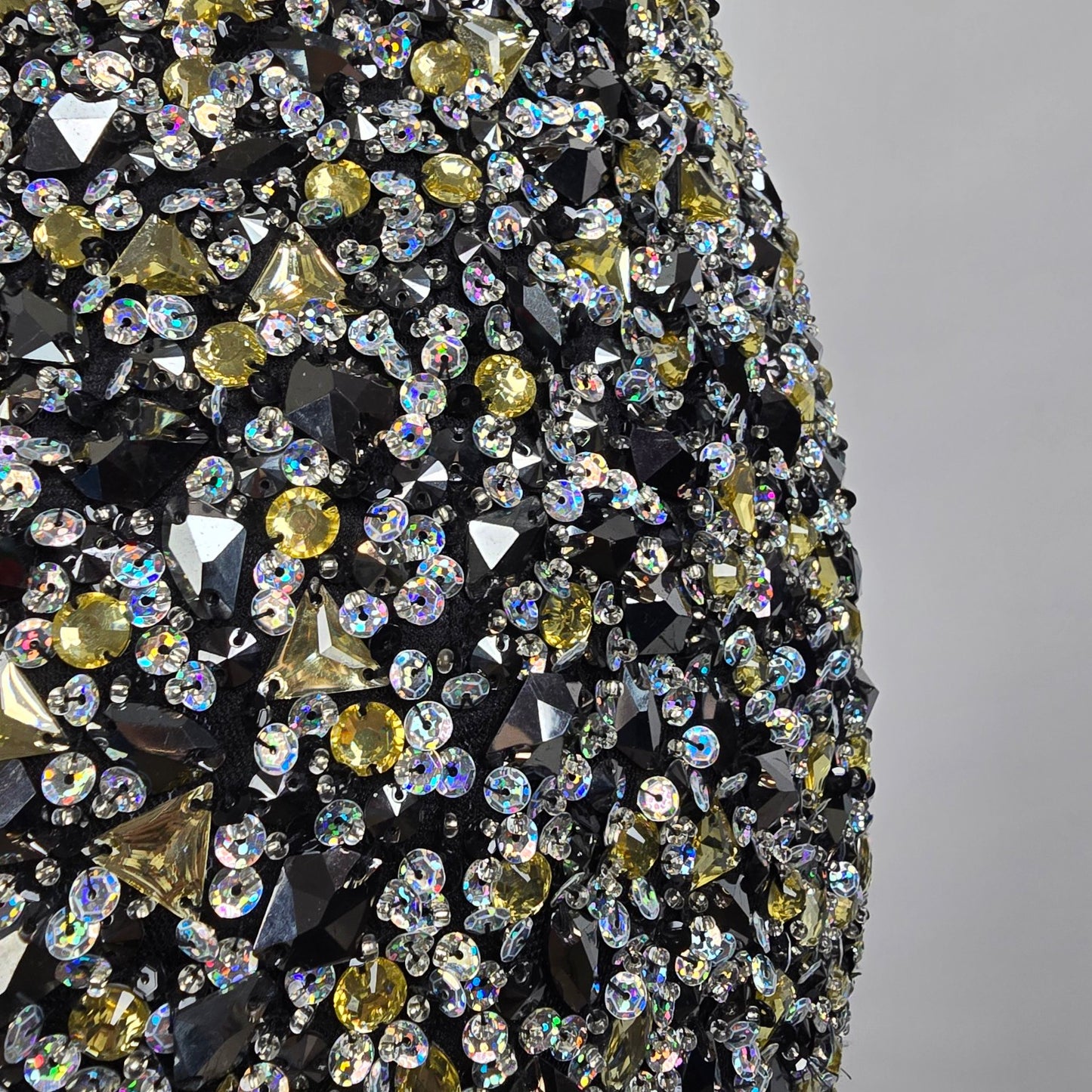 Alyce Paris Black Crystal Detail Grad Event Dress Size 2