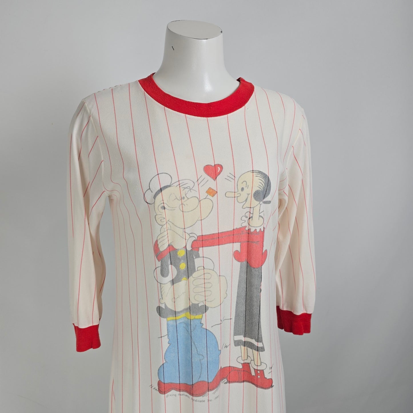 Vintage Popeye & Olive Oil Long Nightgown Dress Size M