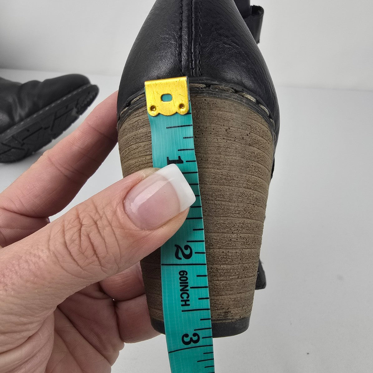 Riker Black Heeled Boot Size 8