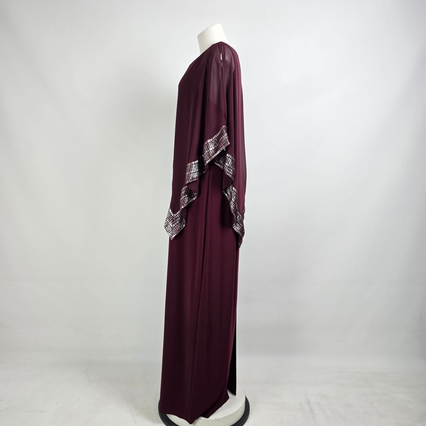 SLNY Burgundy Event Long Dress Size 18