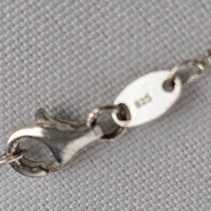 EVP 925 Sterling Silver Crystal Pendant Chain Necklace