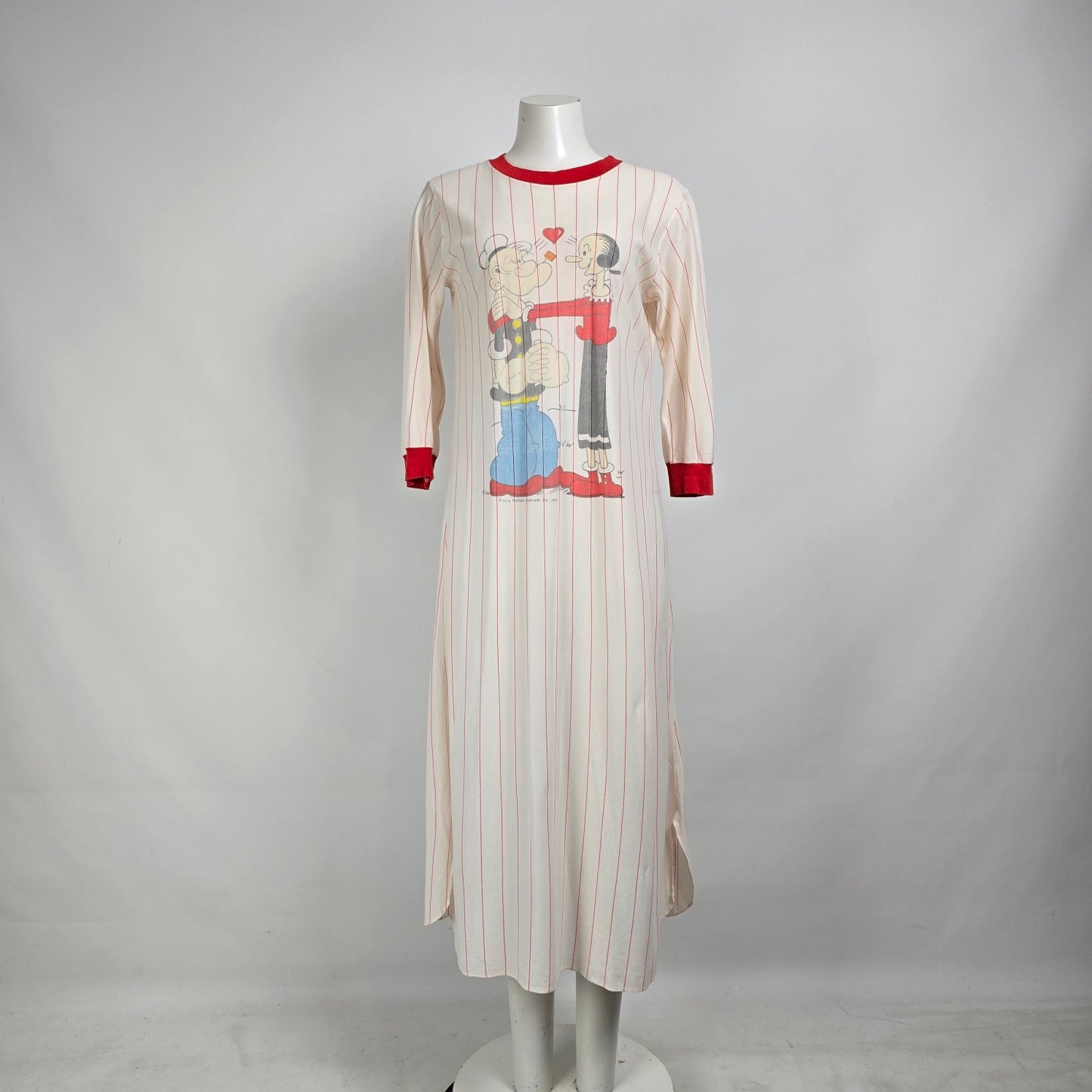 Vintage Popeye & Olive Oil Long Nightgown Dress Size M