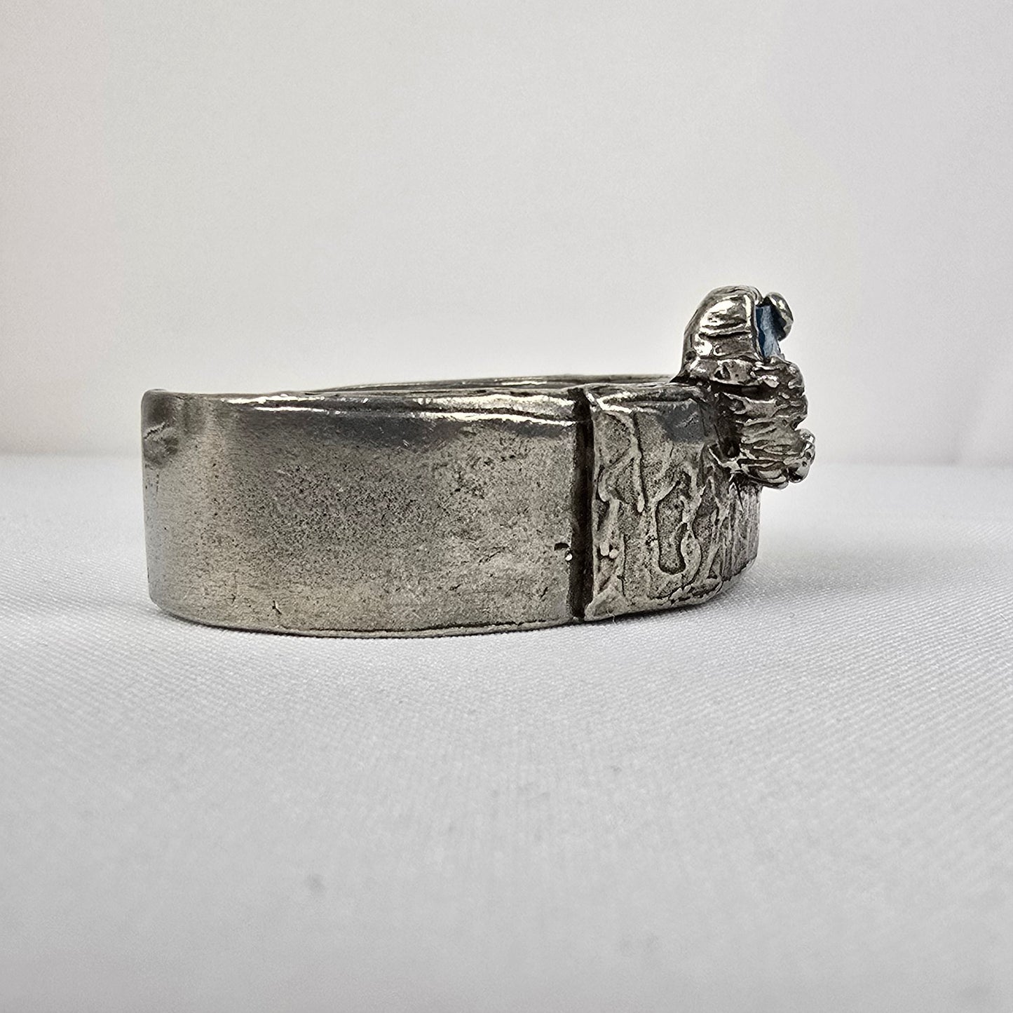 NES Montreal Silver & Blue Cuff Bracelet