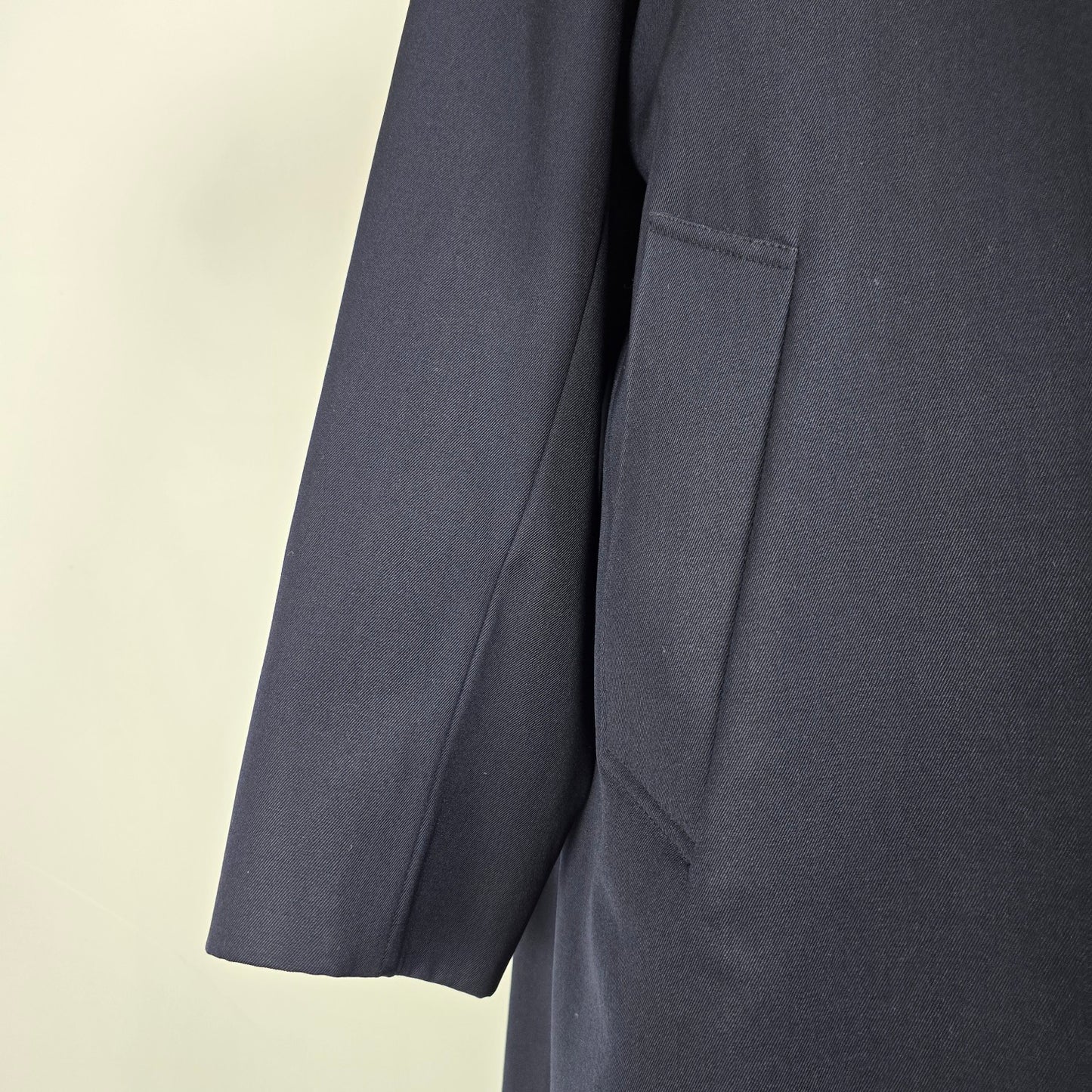 Vintage Auqascutum Blue Wool Overcoat Size 2XL