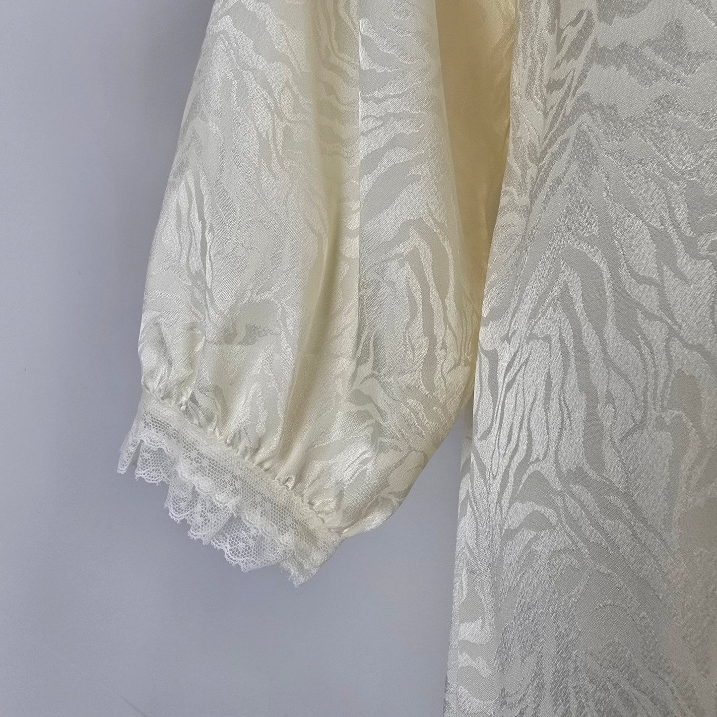 Vintage Clasilk Cream Lingerie Nightgown Dress Size S