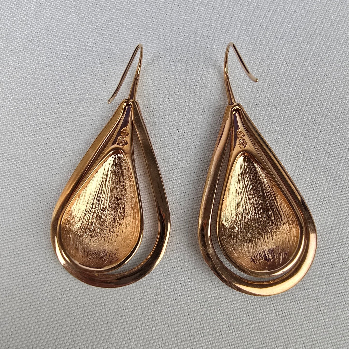 Swarovski Gold Tone Crystal Drop Earrings