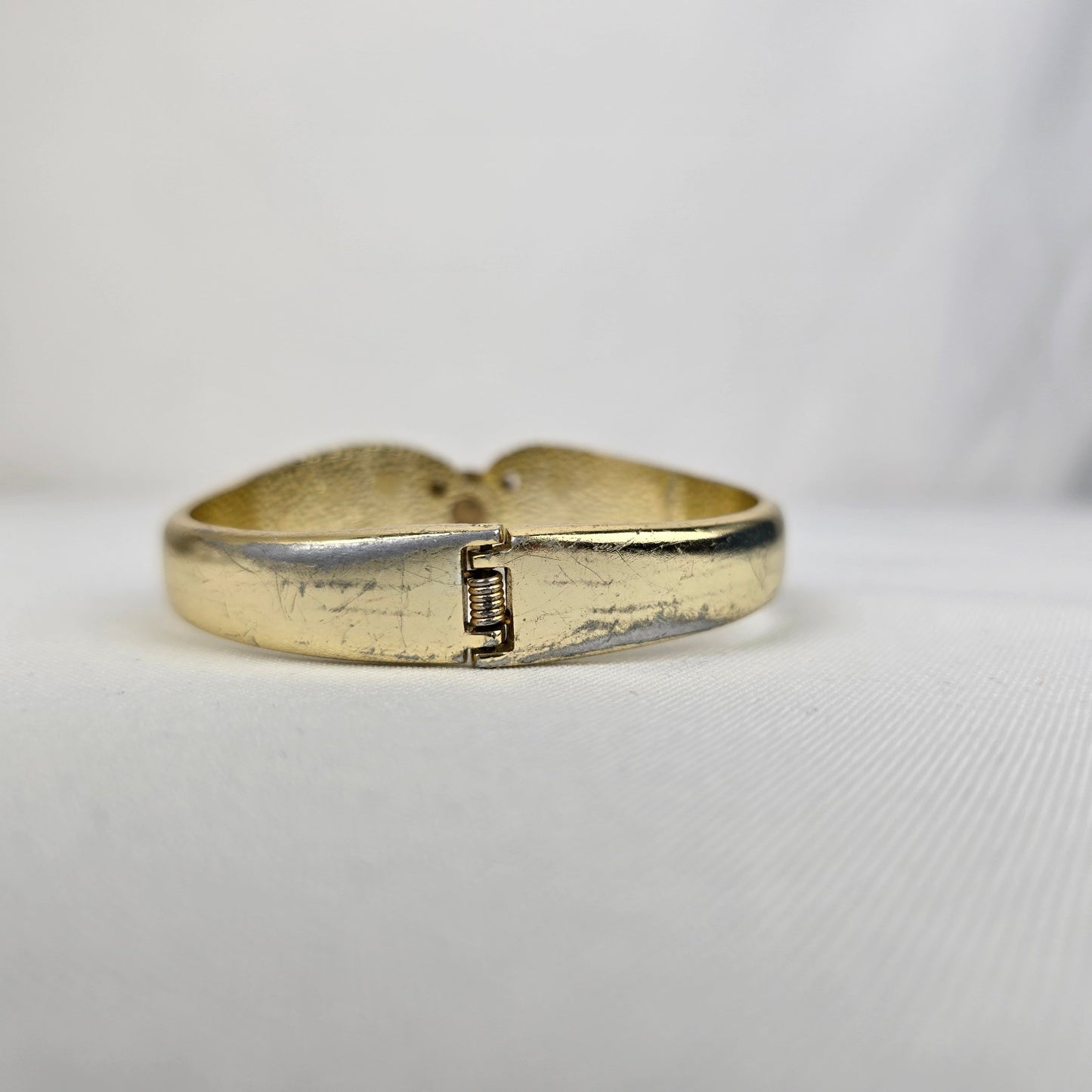 Vintage Western Germany Gold Tone Crystal