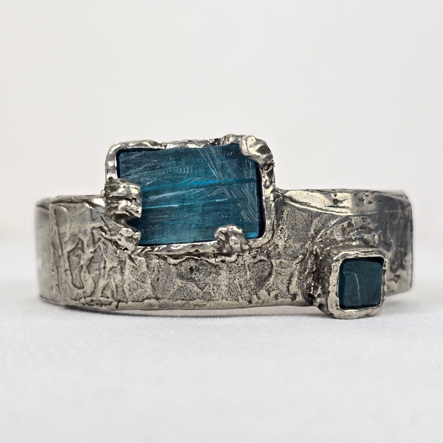 NES Montreal Silver & Blue Cuff Bracelet