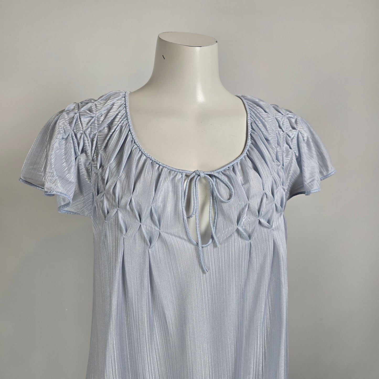 Vintage Kayser Blue Long Nightgown Size M