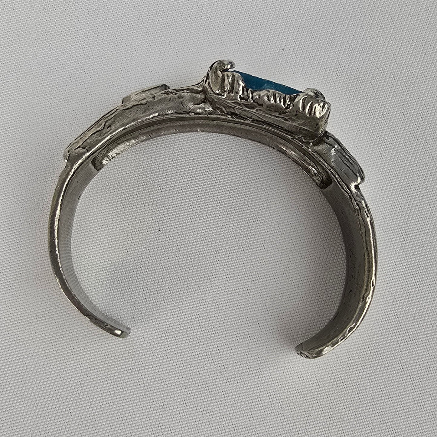NES Montreal Silver & Blue Cuff Bracelet
