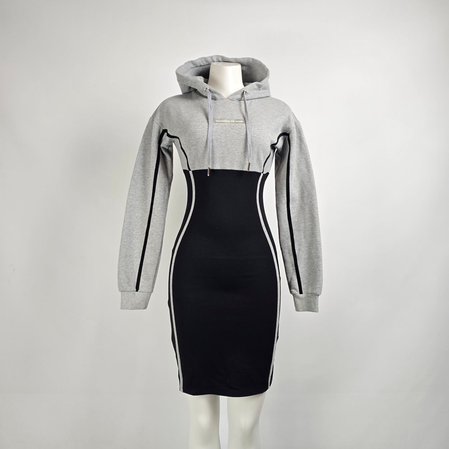 Maniere De Voir Grey Sweatshirt Dress Size 8