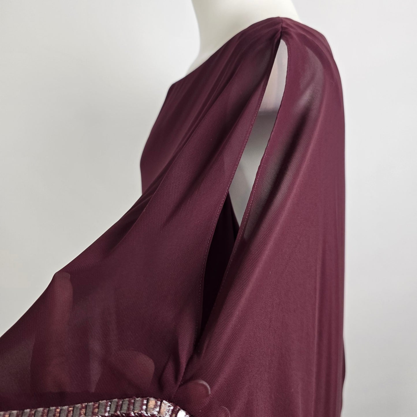 SLNY Burgundy Event Long Dress Size 18
