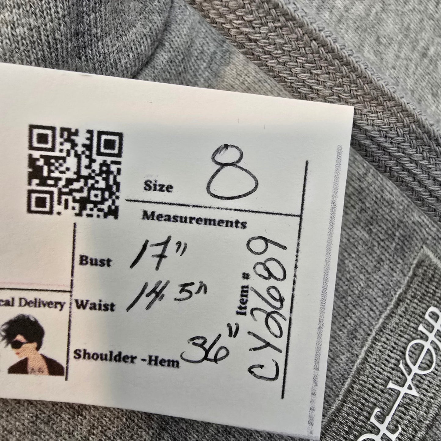 Maniere De Voir Grey Sweatshirt Dress Size 8