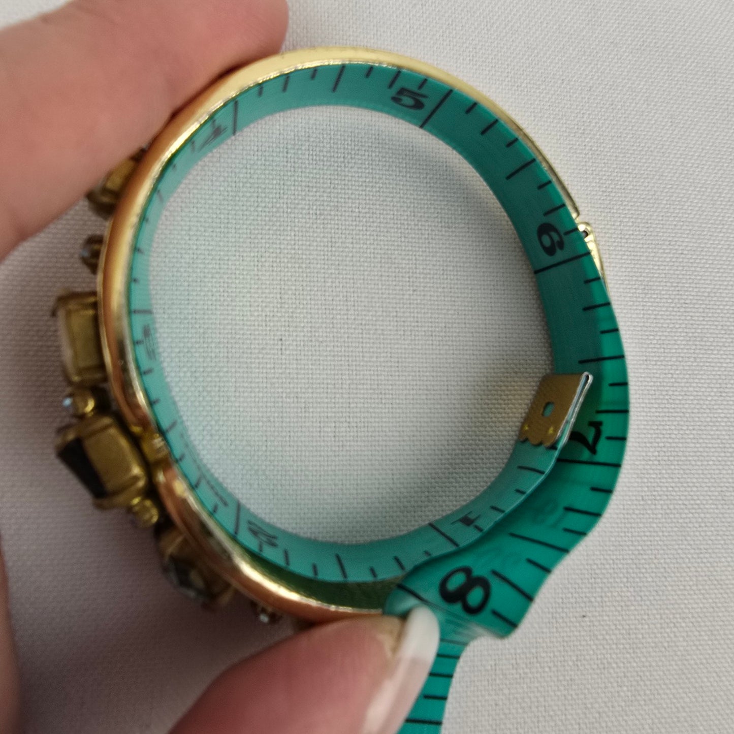 Vintage Western Germany Gold Tone Crystal