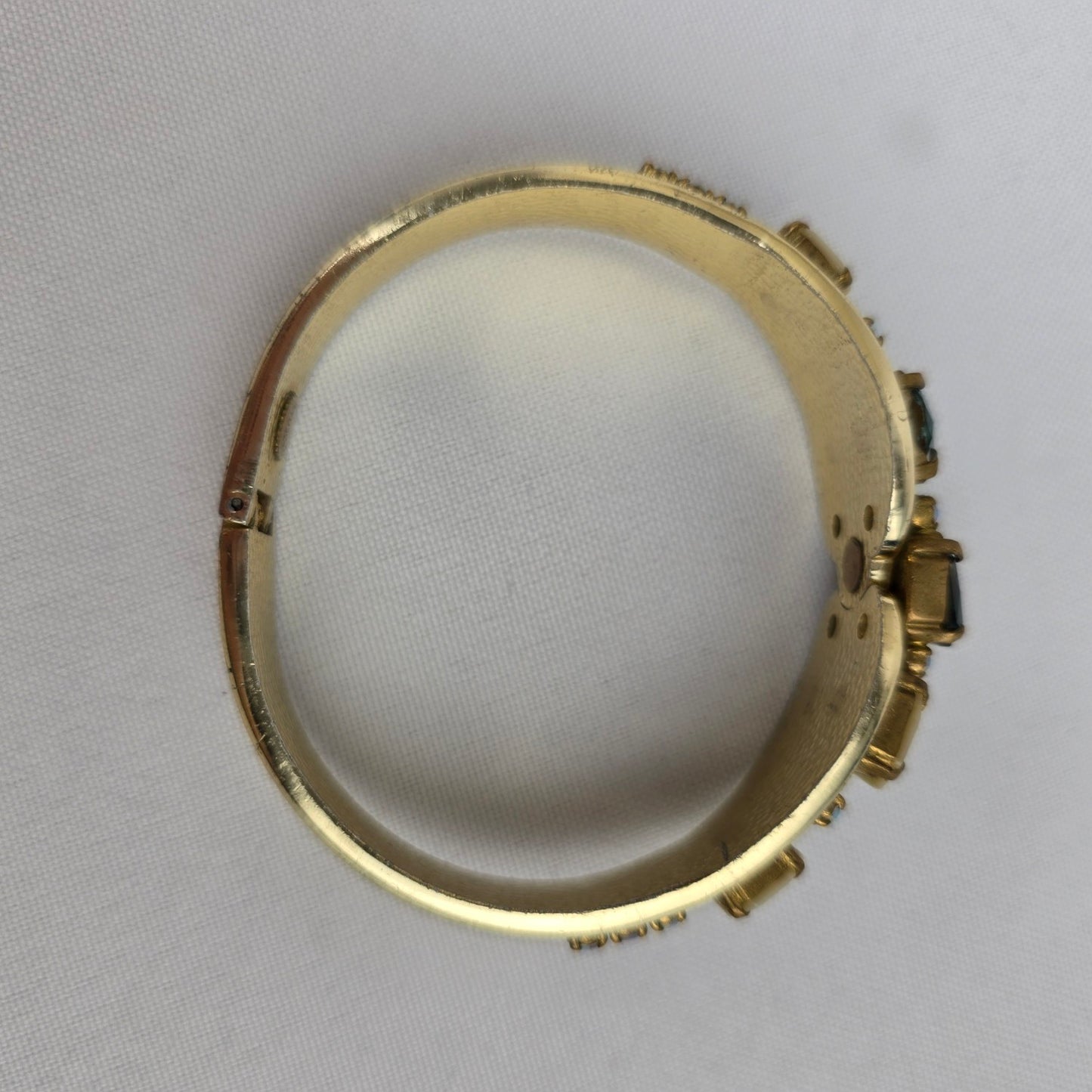 Vintage Western Germany Gold Tone Crystal
